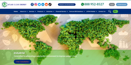 Mockup of AUMER a non-profit organization website.