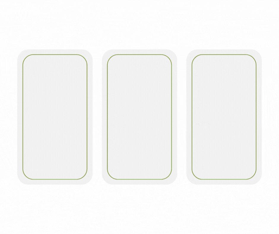 Three white blocks representing 3 types of hosting services.
